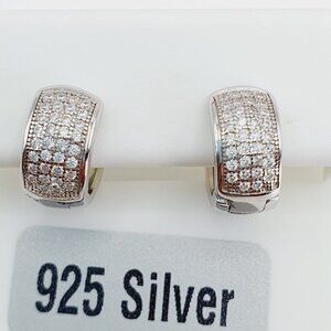 "925 Sterling Silver Cubic Zirconia Earrings, U19254662